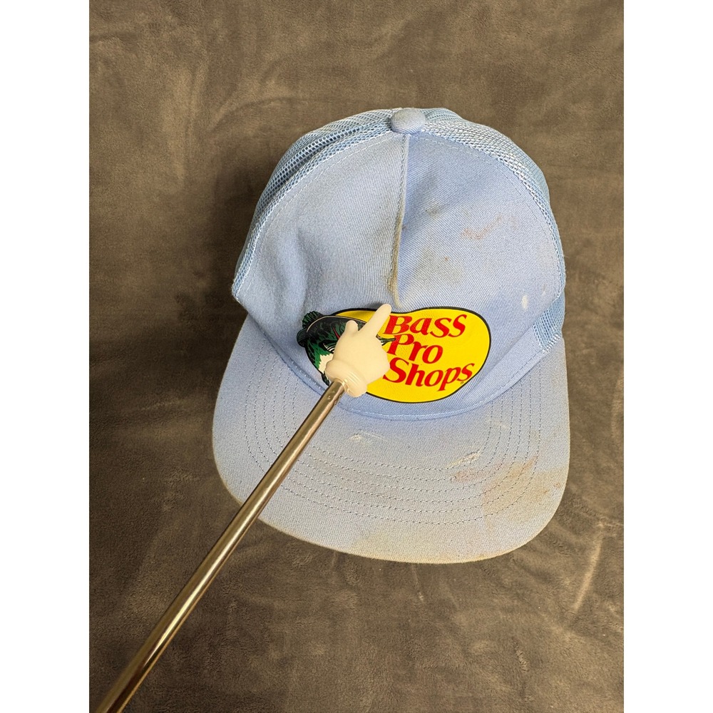 Bass Pro Shops Unisex Trucker Hat One Size Light Blue Mesh Snapback Logo Patch - Picture 5 of 11